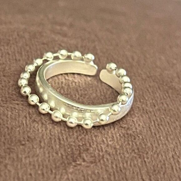 The Modern Chain Ring adjustable in 925 silver - Picture 7 of 9